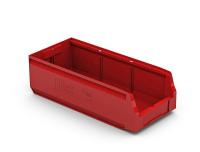 Пластиковый складской лоток 500x225x150 мм красный