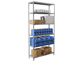 Стеллаж MS Hard 2550х1000х300 (5 полок)